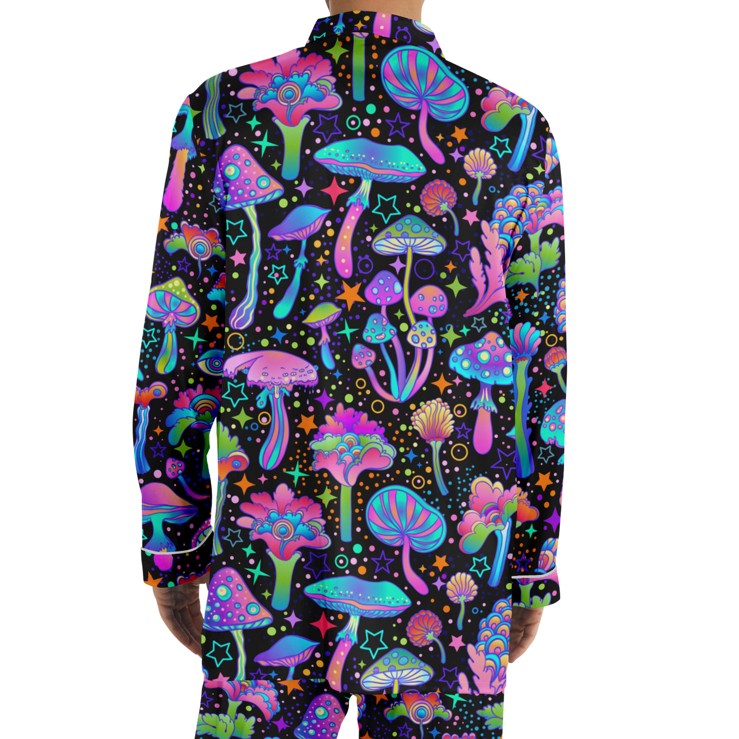 FUNGI FIESTA \\ men's satin pajamas