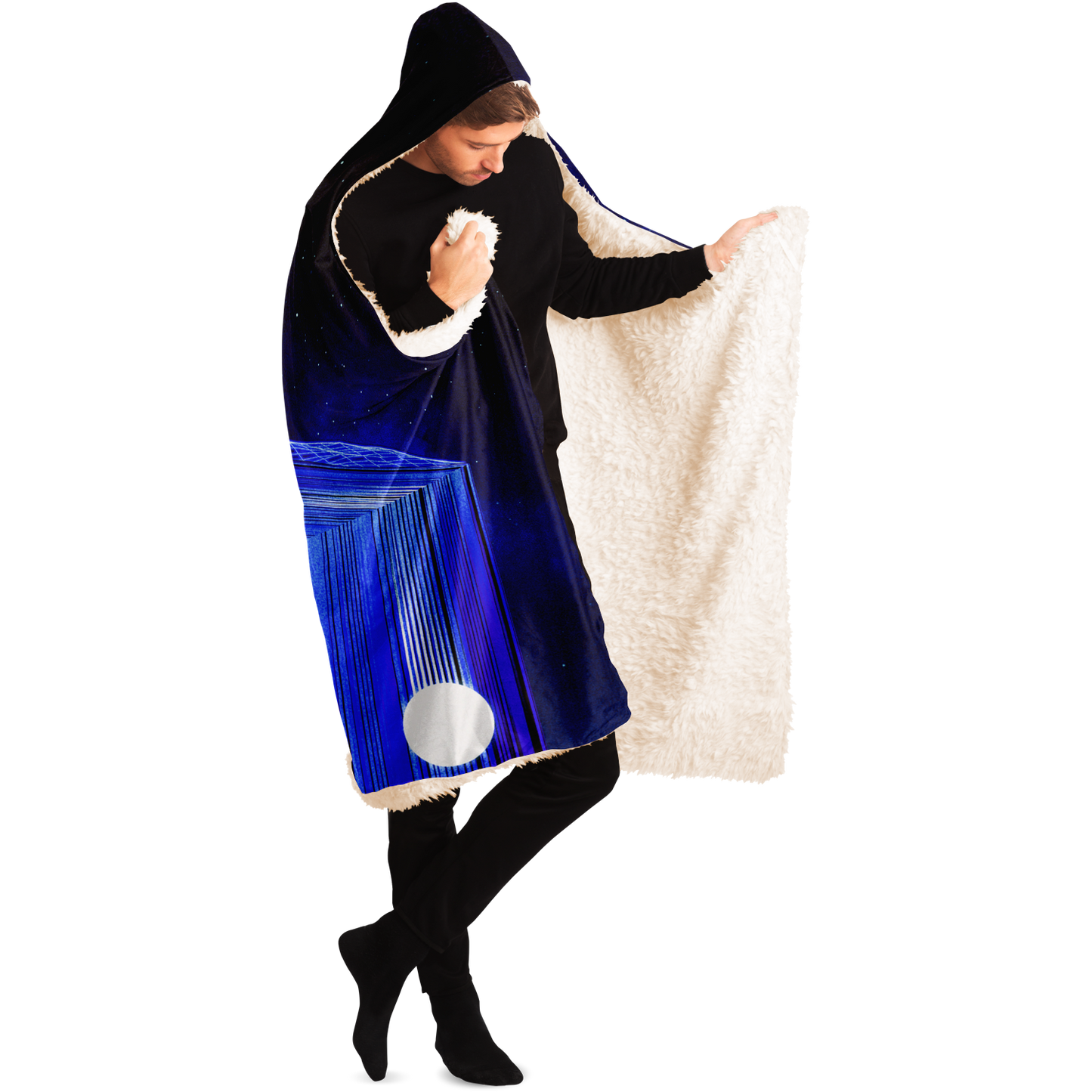 GLITCH MOUNTAIN \\ sherpa-fleece lined hooded blanket