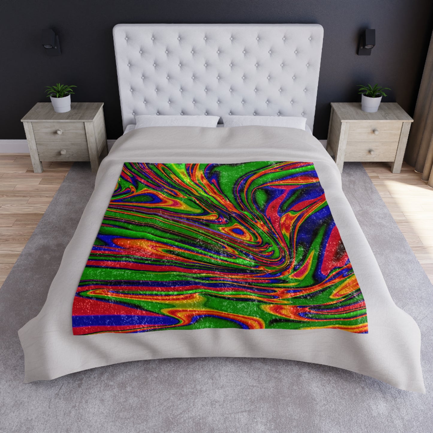 PRIMORDIAL OOZE \\ crushed velvet blanket