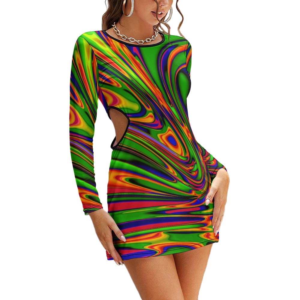 PRIMORDIAL OOZE \\ waist cut-out mini dress