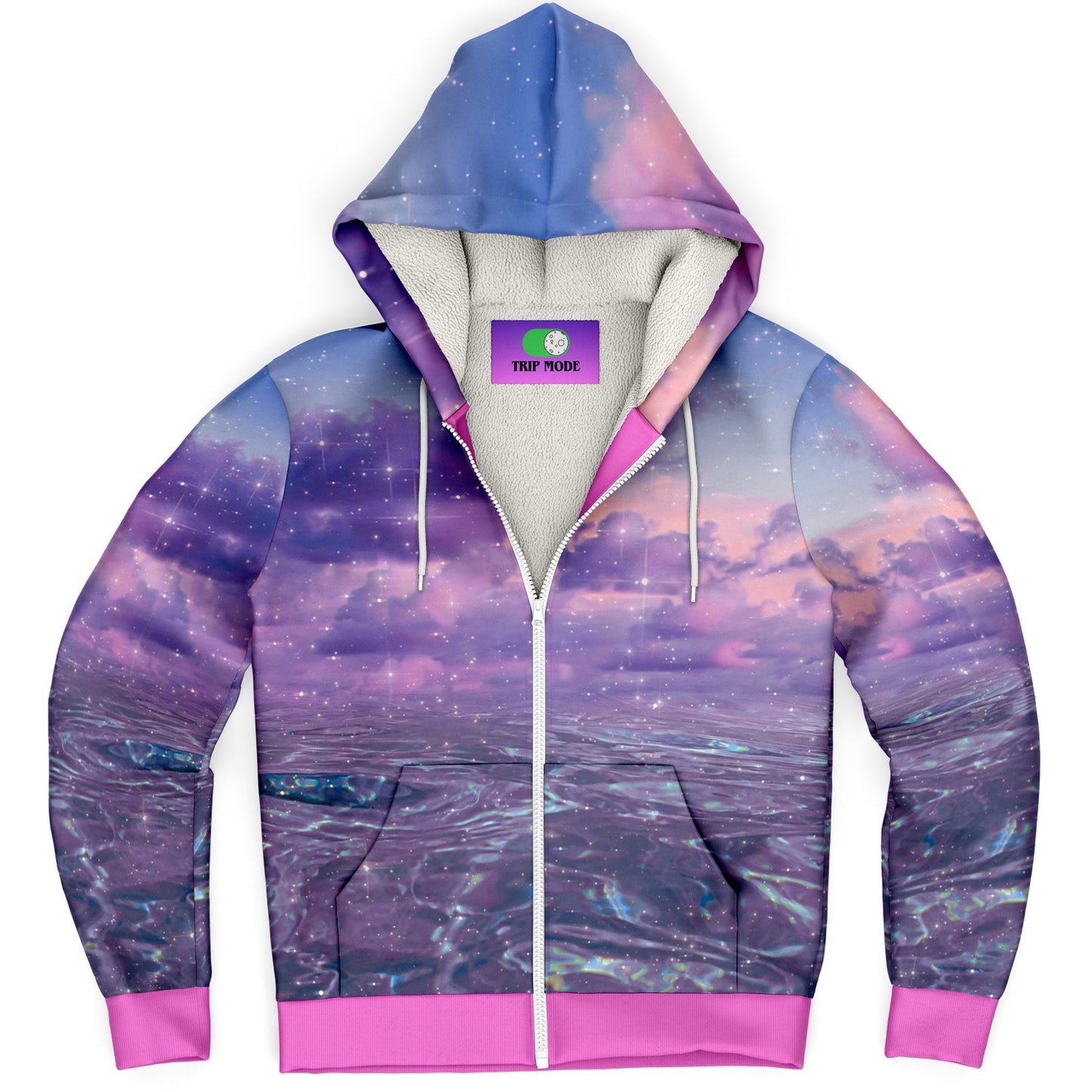 ETHER BEACH \\ sherpa fleece-lined zip hoodie