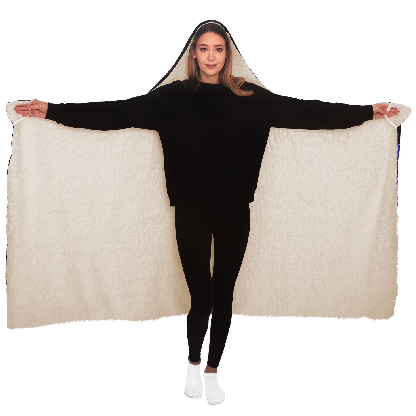 GLITCH MOUNTAIN \\ sherpa-fleece lined hooded blanket