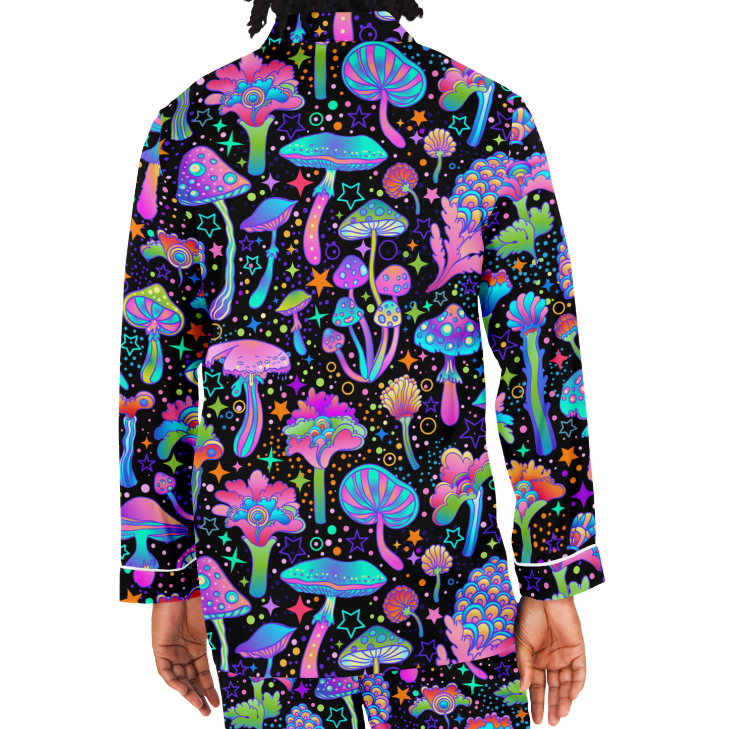 FUNGI FIESTA \\ men's satin pajamas