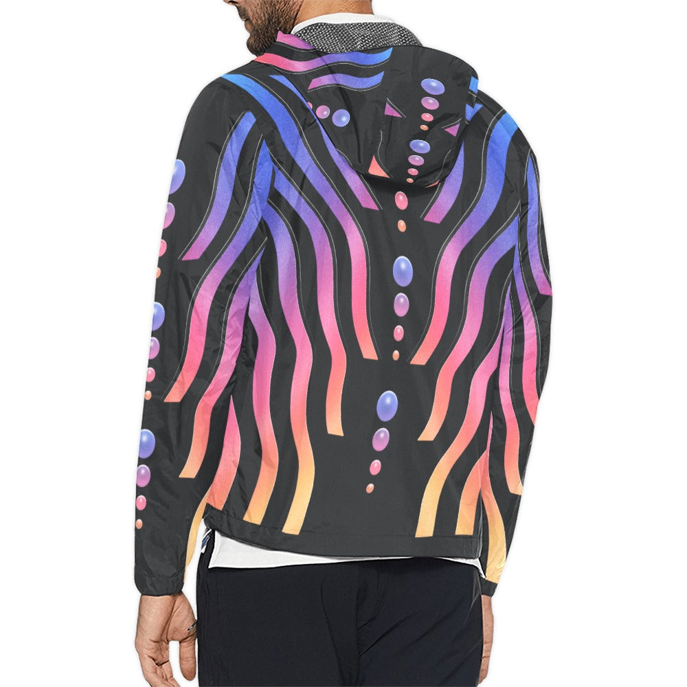 FLOW STATE \\ Unisex All Over Print Hooded Windbreaker