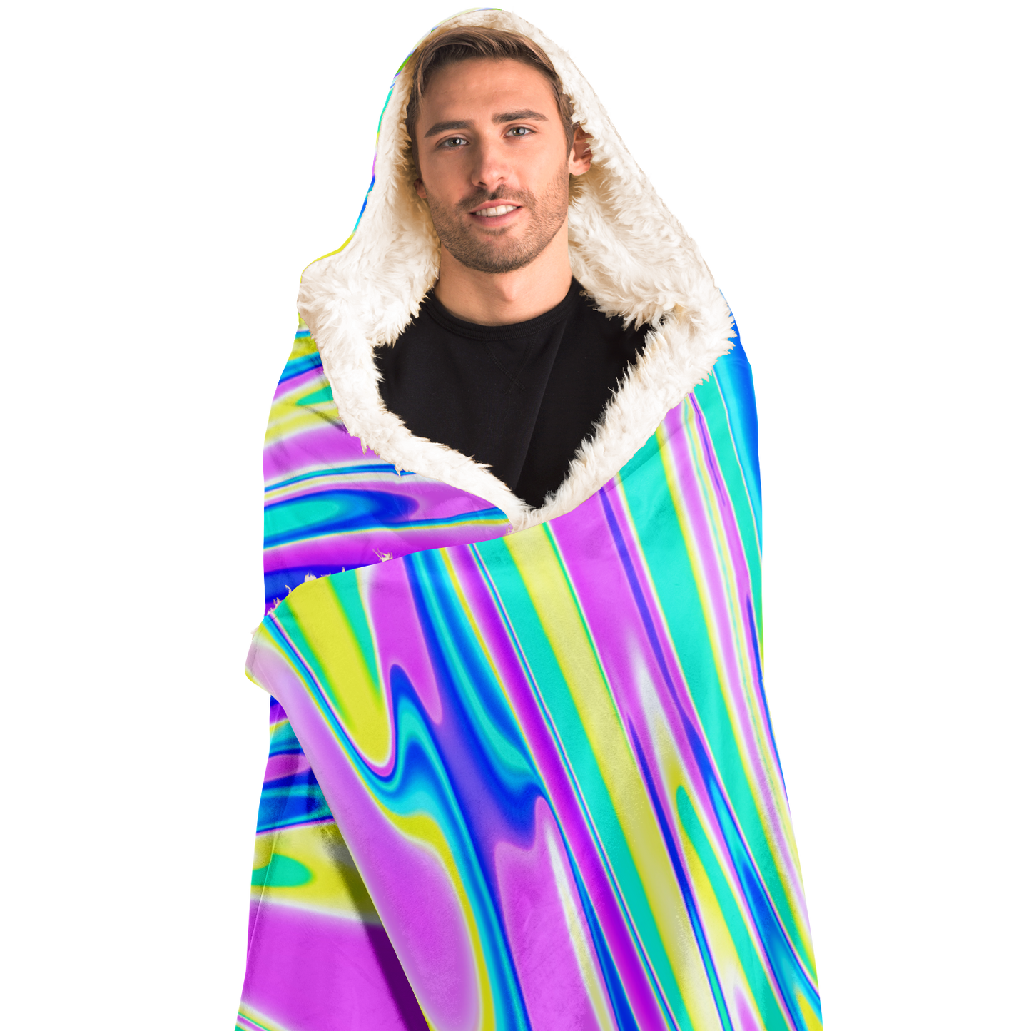 BRAIN BLENDER \\ premium sherpa fleece-lined hooded blanket