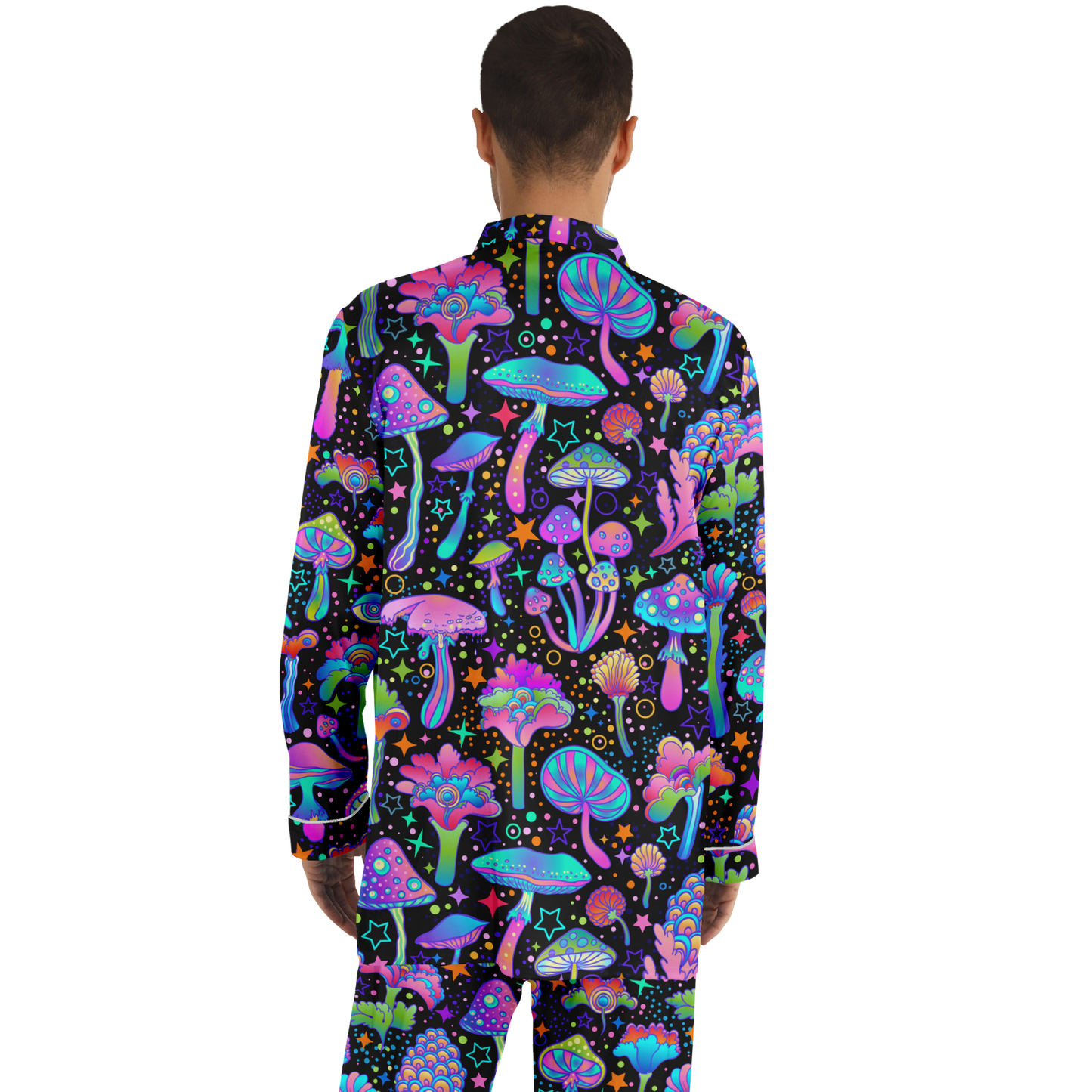 FUNGI FIESTA \\ men's satin pajamas