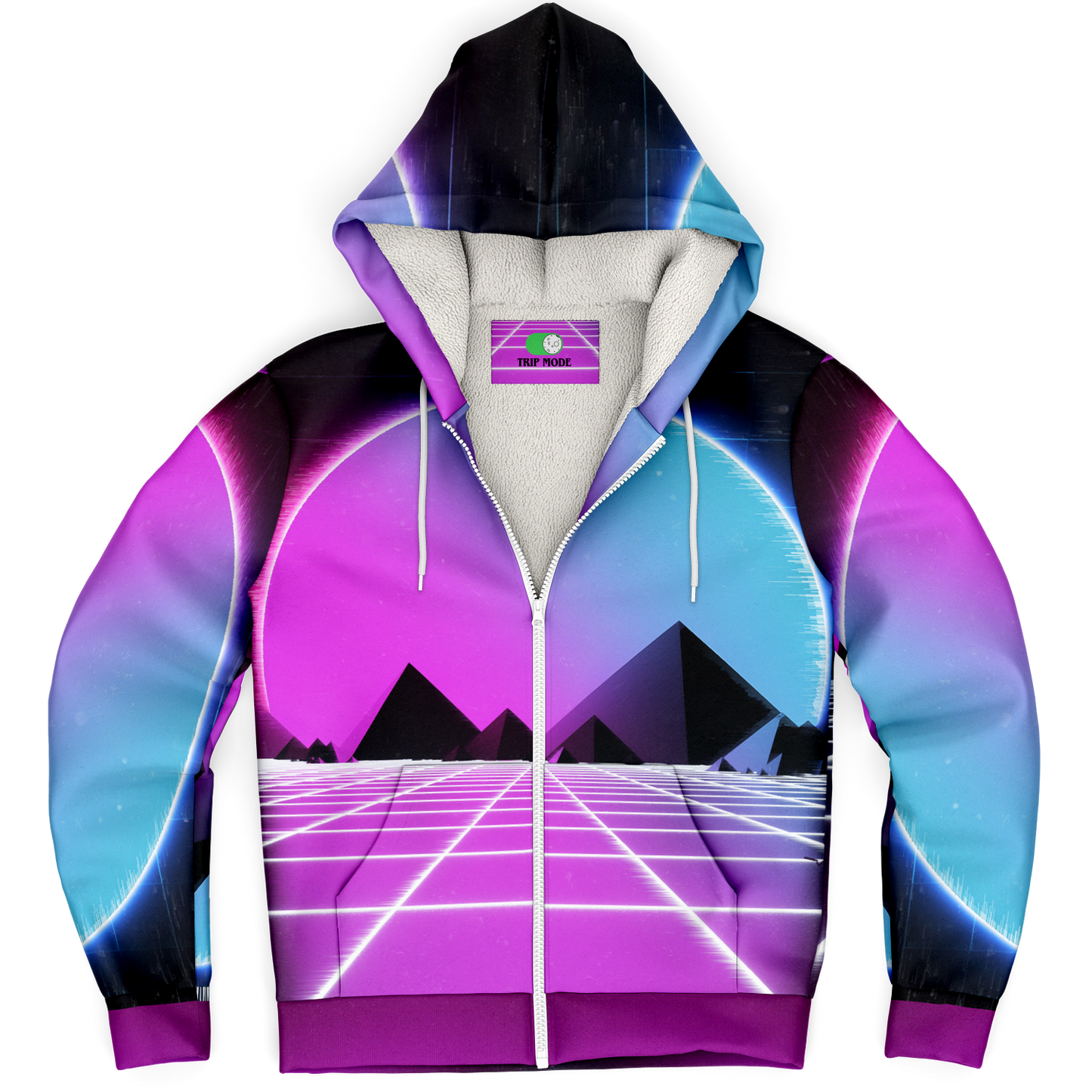 DIGITAL MIRAGE \\ premium sherpa fleece-lined zip hoodie
