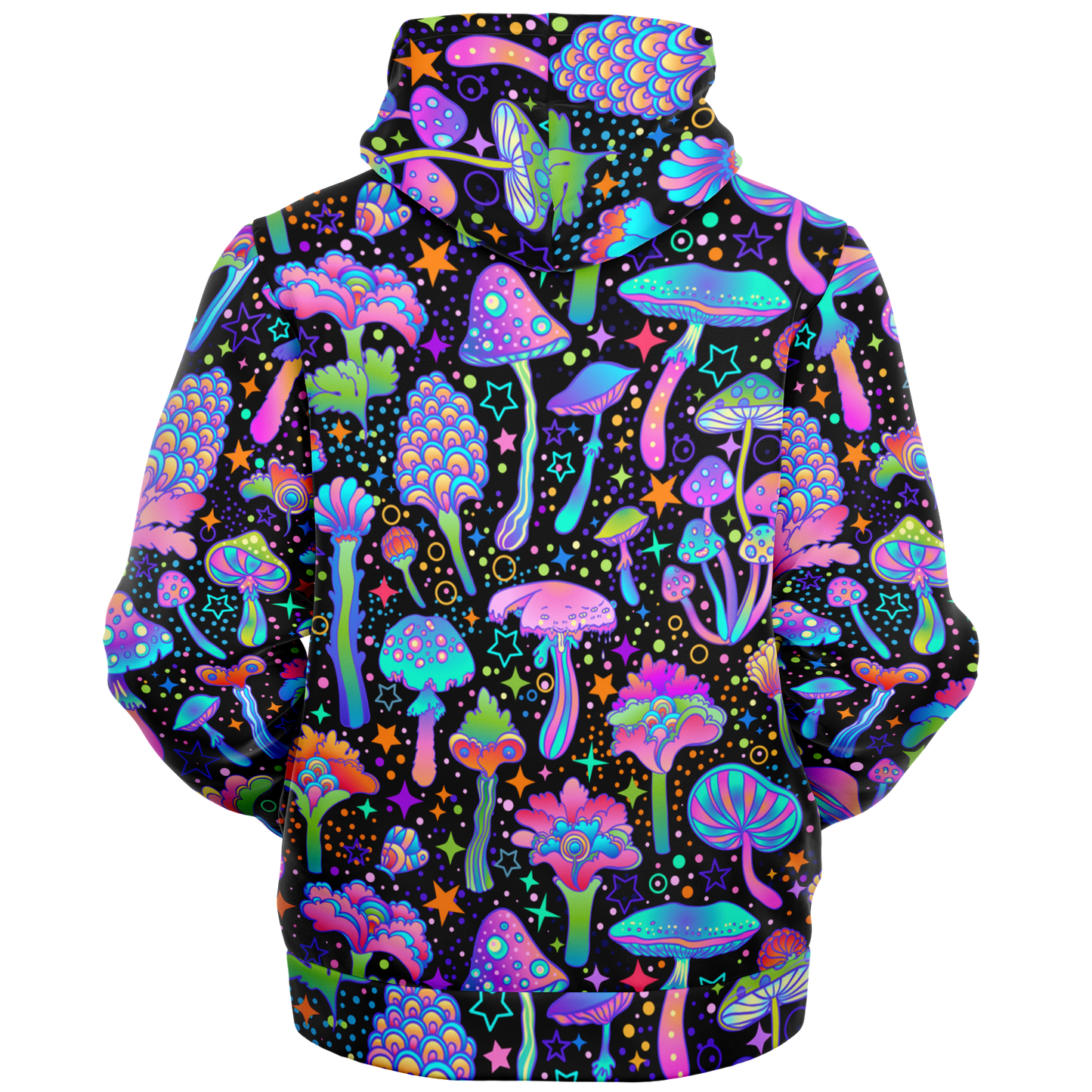 FUNGI FIESTA \\ premium sherpa fleece-lined zip hoodie
