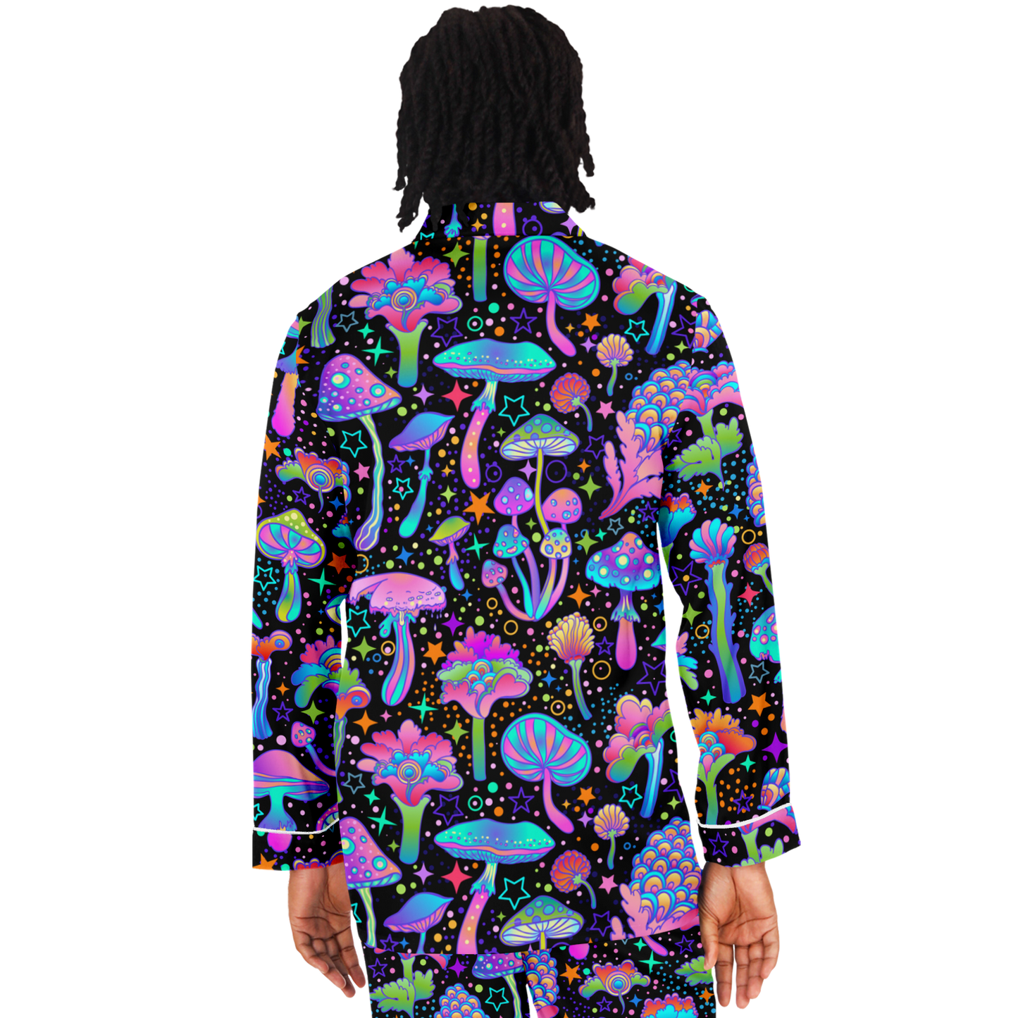 FUNGI FIESTA \\ men's satin pajamas