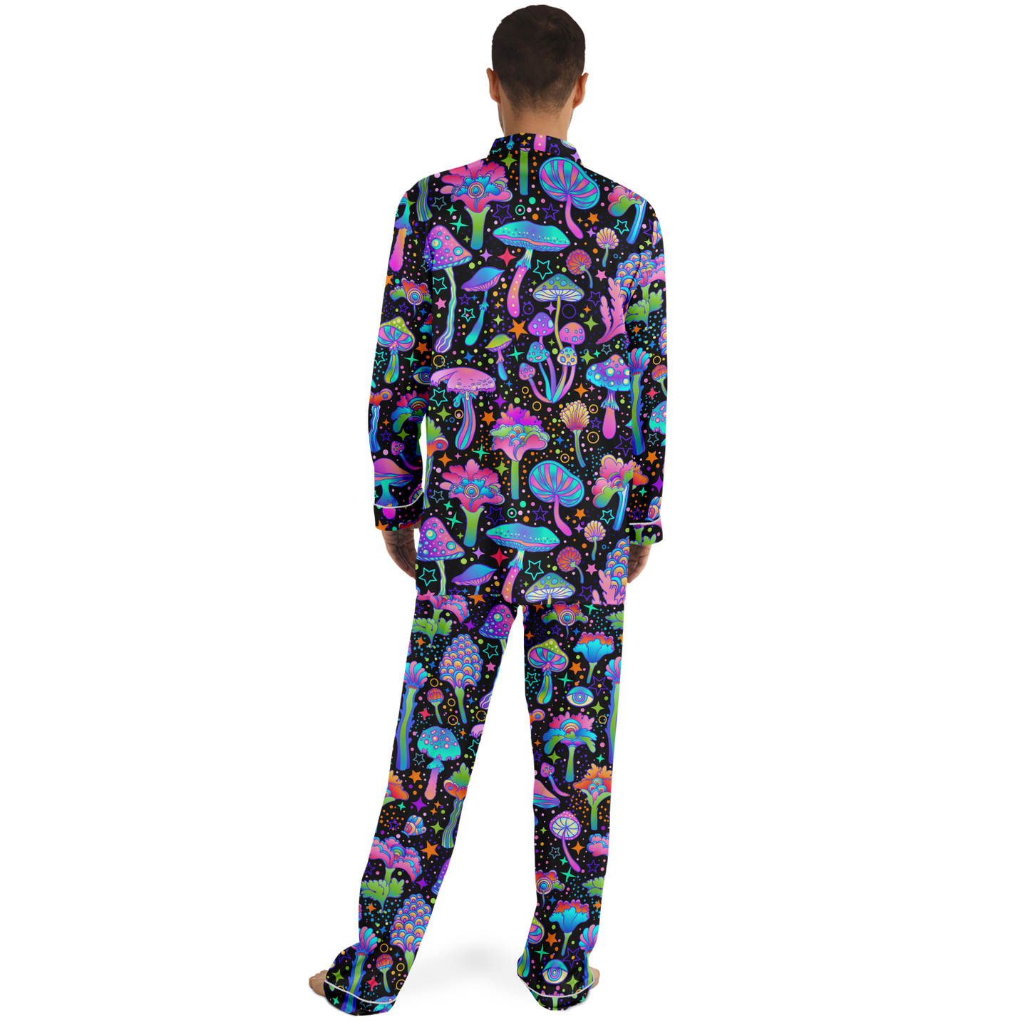 FUNGI FIESTA \\ men's satin pajamas