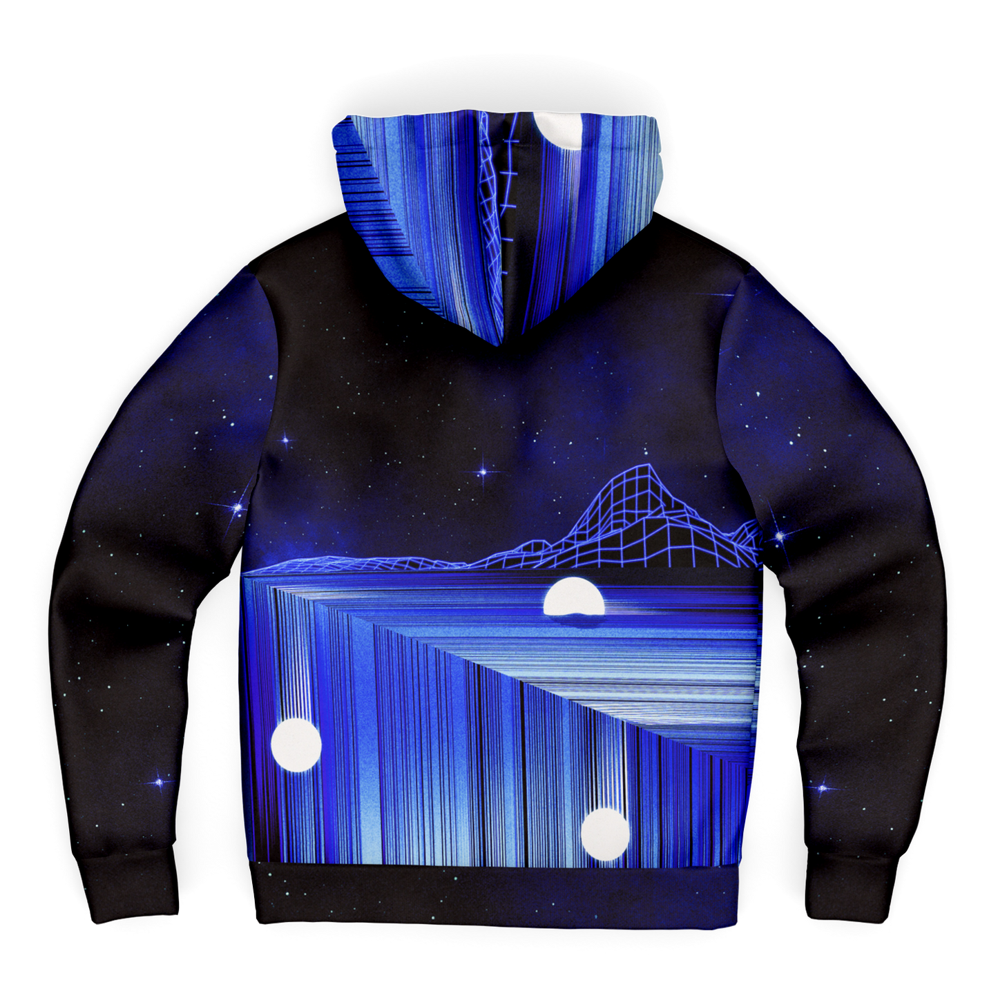 GLITCH MOUNTAIN \\ premium sherpa fleece-lined zip hoodie
