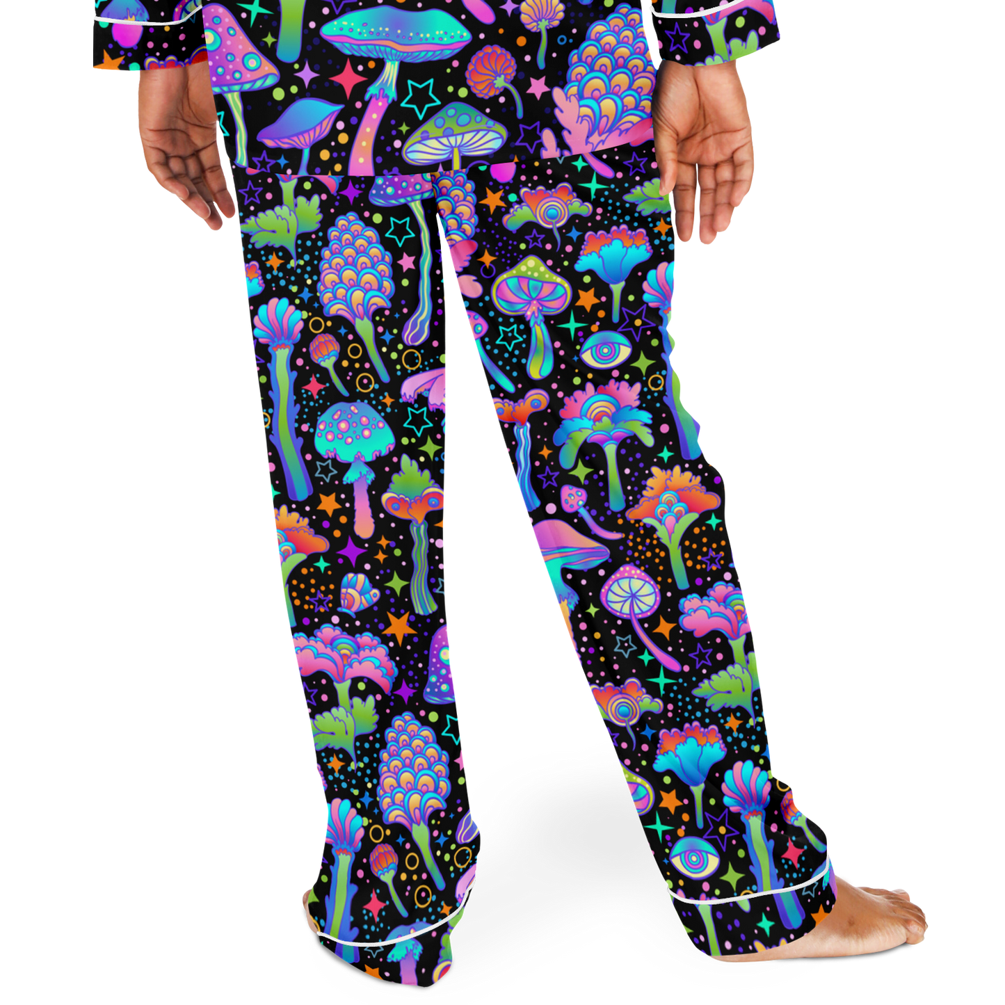 FUNGI FIESTA \\ men's satin pajamas