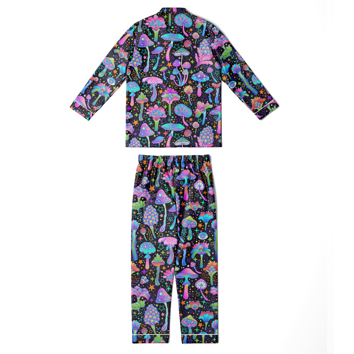 FUNGI FIESTA \\ men's satin pajamas