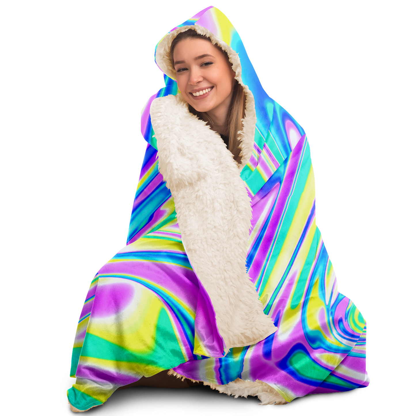 BRAIN BLENDER \\ premium sherpa fleece-lined hooded blanket