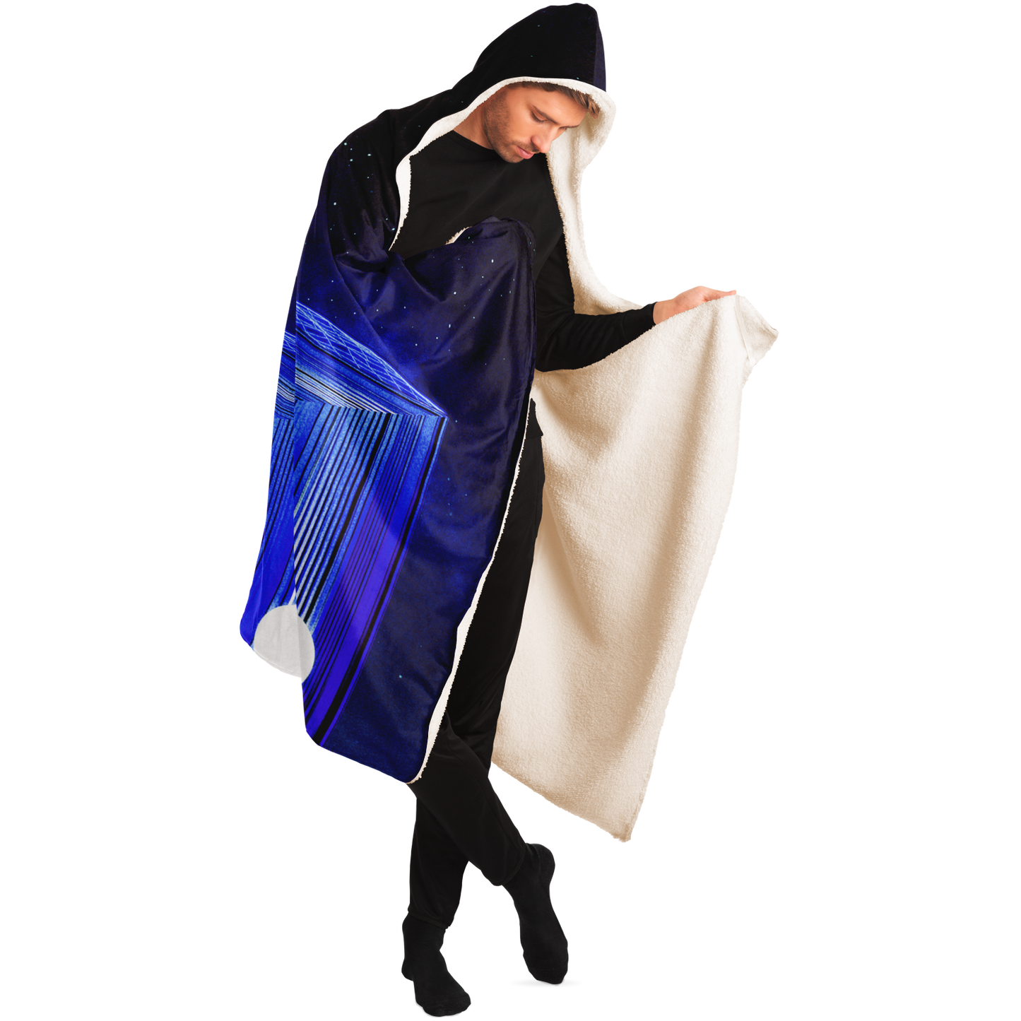 GLITCH MOUNTAIN \\ sherpa-fleece lined hooded blanket