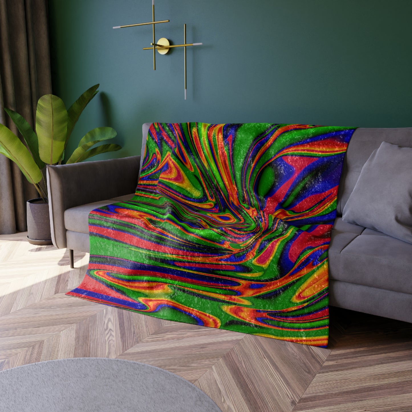 PRIMORDIAL OOZE \\ crushed velvet blanket