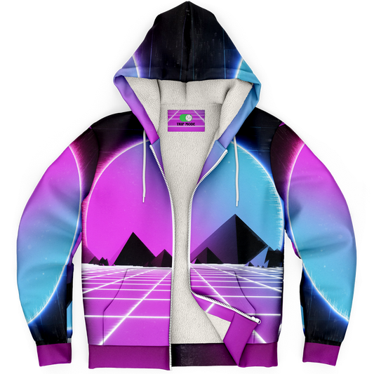 DIGITAL MIRAGE \\ premium sherpa fleece-lined zip hoodie