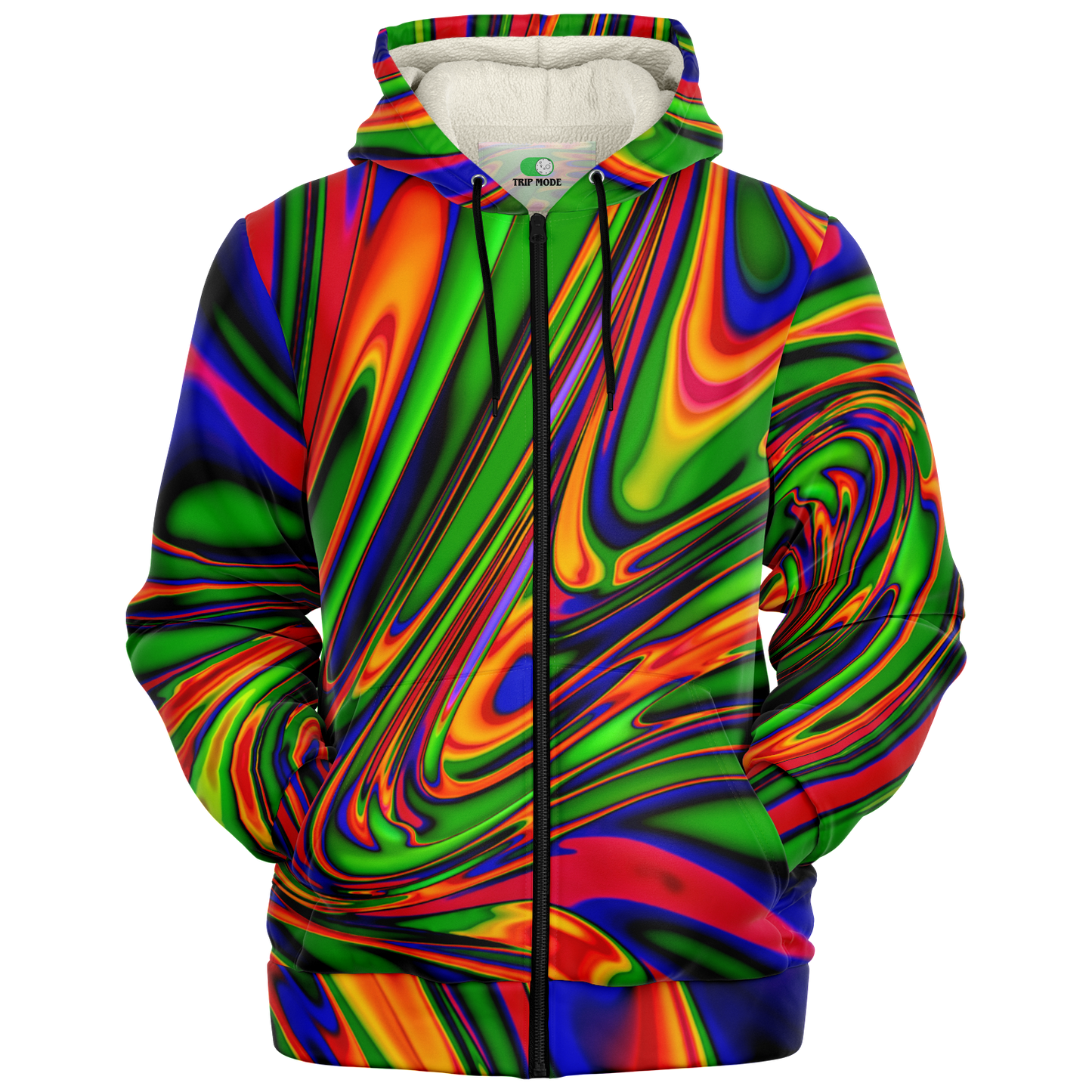 PRIMORDIAL OOZE \\ premium sherpa fleece-lined zip hoodie