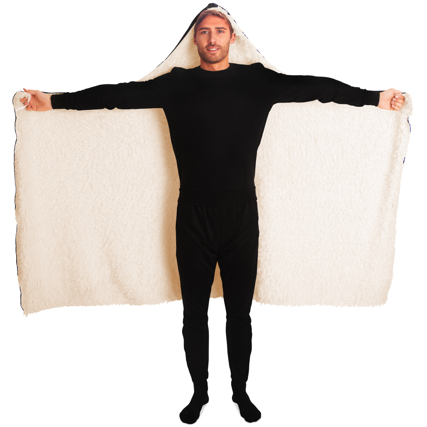 GLITCH MOUNTAIN \\ sherpa-fleece lined hooded blanket