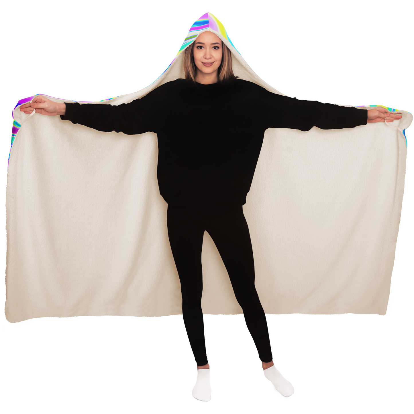 BRAIN BLENDER \\ premium sherpa fleece-lined hooded blanket