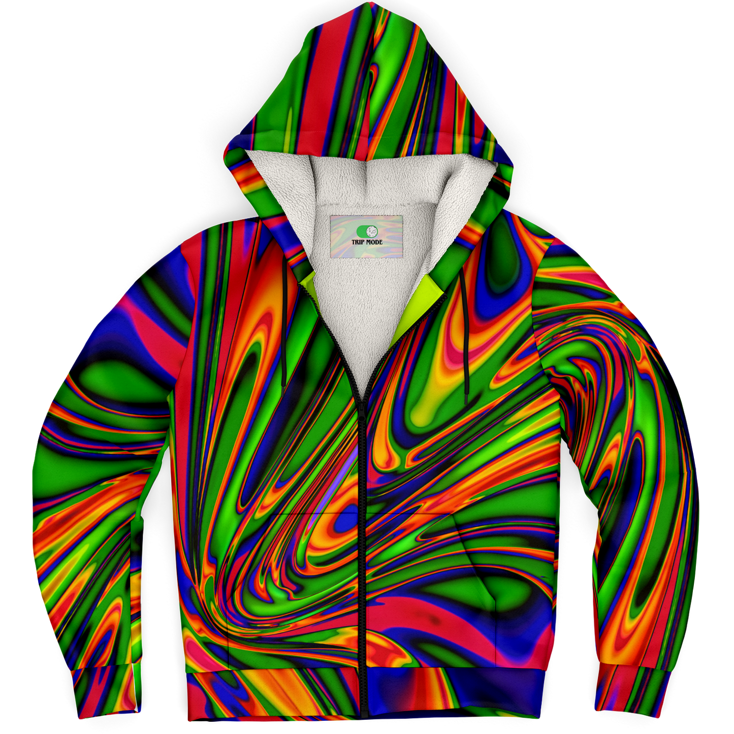 PRIMORDIAL OOZE \\ premium sherpa fleece-lined zip hoodie