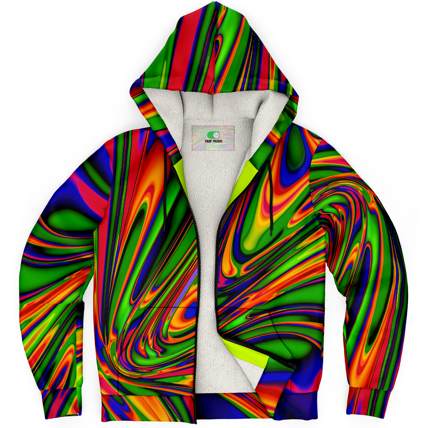 PRIMORDIAL OOZE \\ premium sherpa fleece-lined zip hoodie