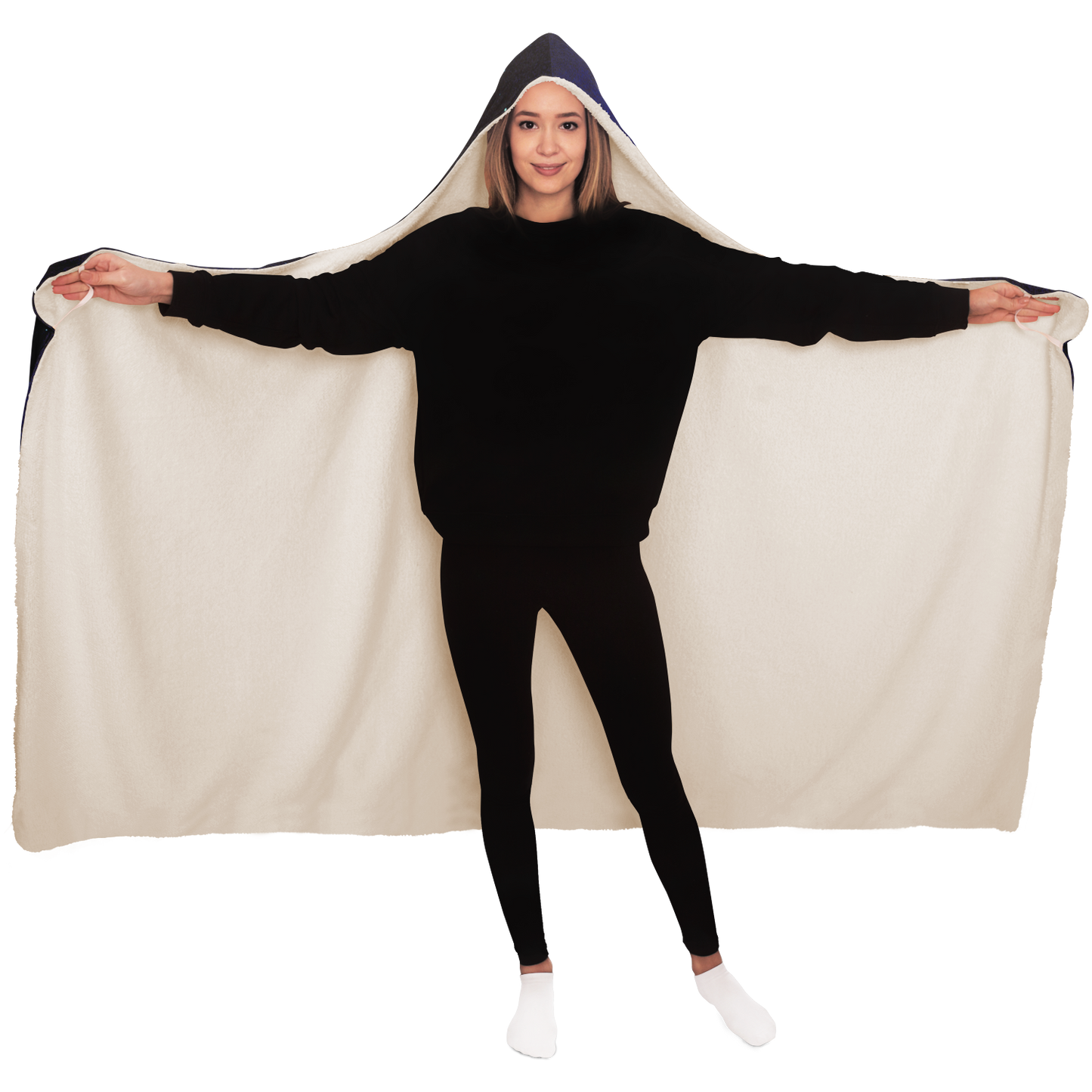 GLITCH MOUNTAIN \\ sherpa-fleece lined hooded blanket