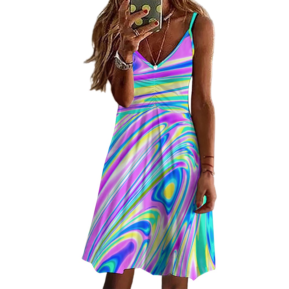 BRAIN BLENDER \\ adjustable-strap skater dress