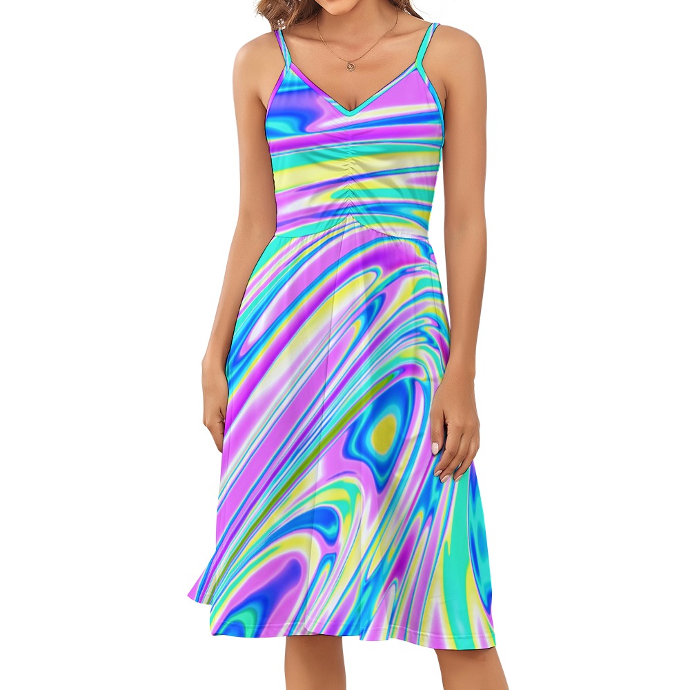 BRAIN BLENDER \\ adjustable-strap skater dress