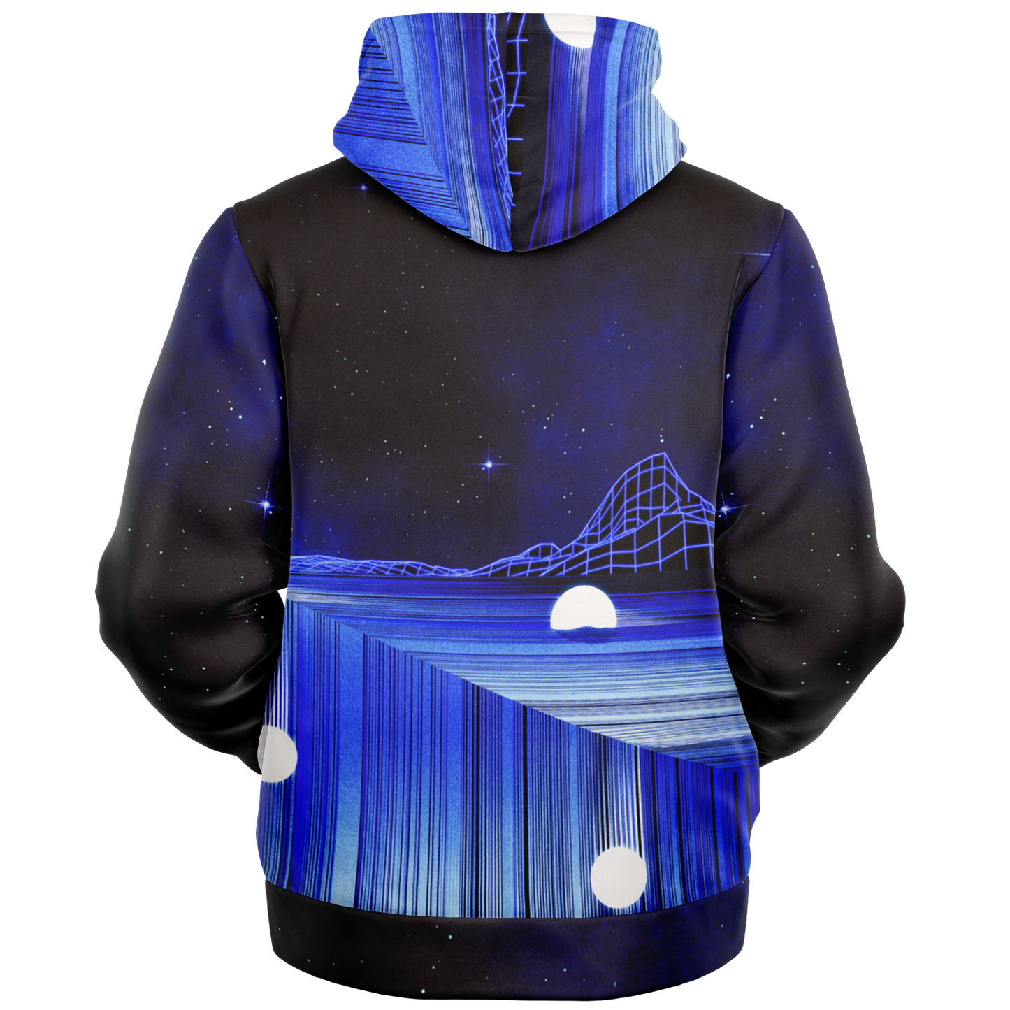 GLITCH MOUNTAIN \\ premium sherpa fleece-lined zip hoodie