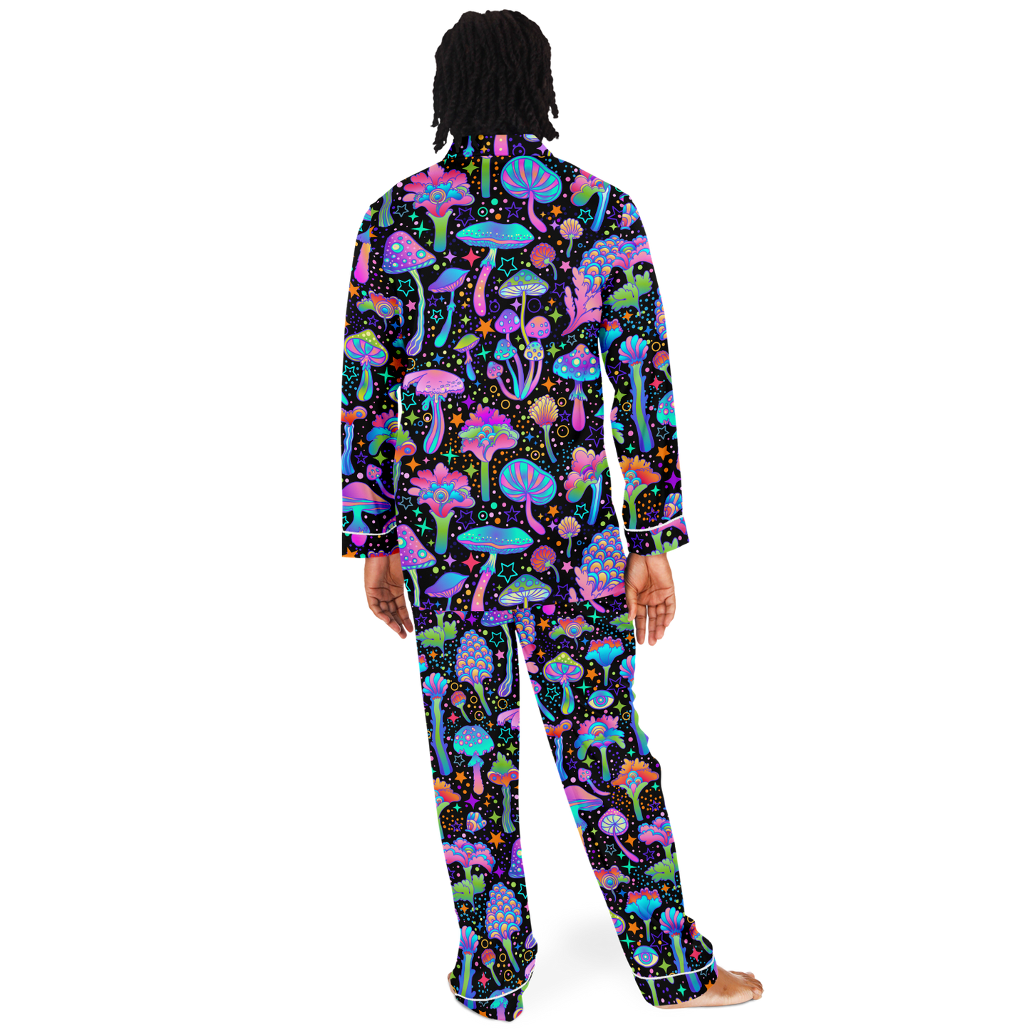 FUNGI FIESTA \\ men's satin pajamas