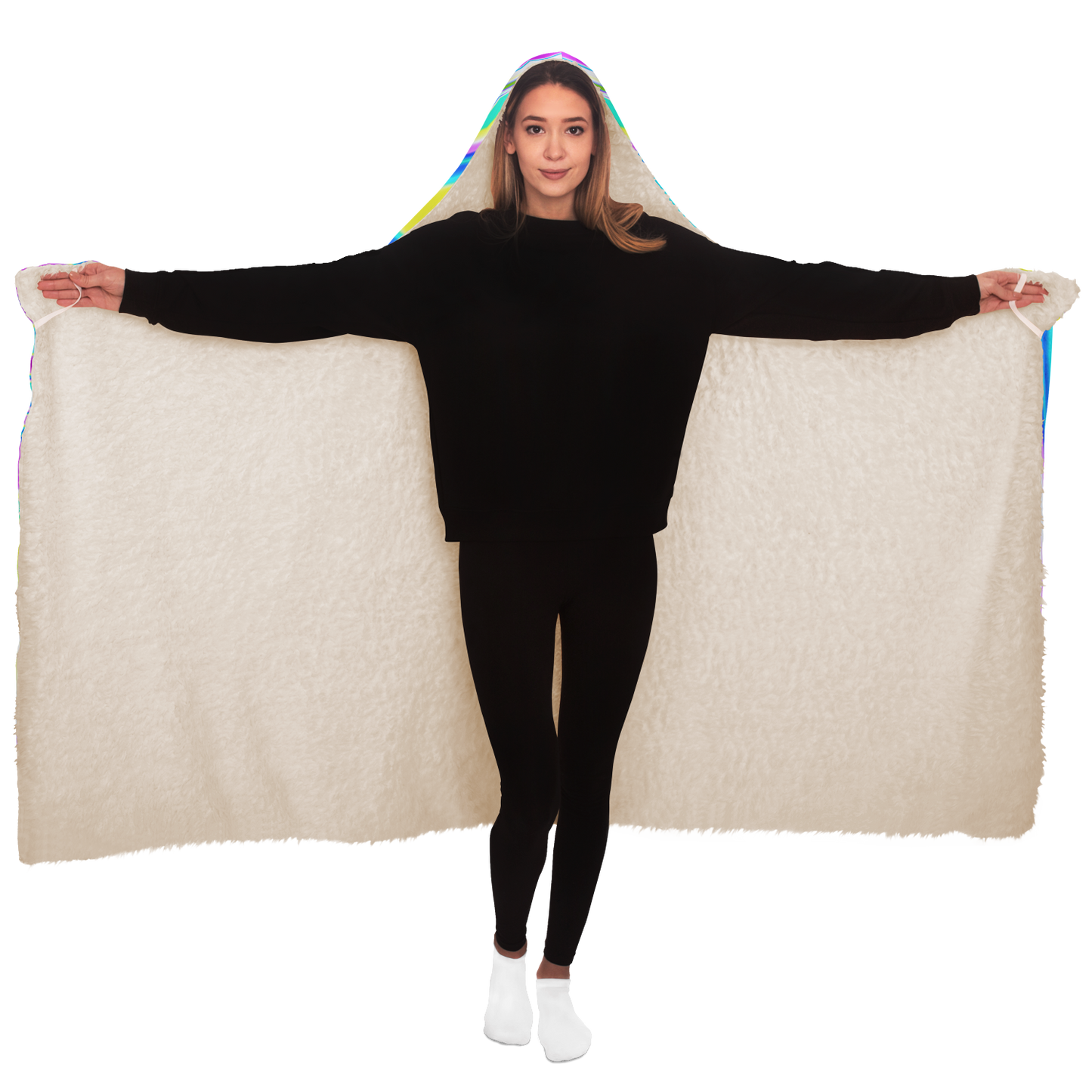BRAIN BLENDER \\ premium sherpa fleece-lined hooded blanket