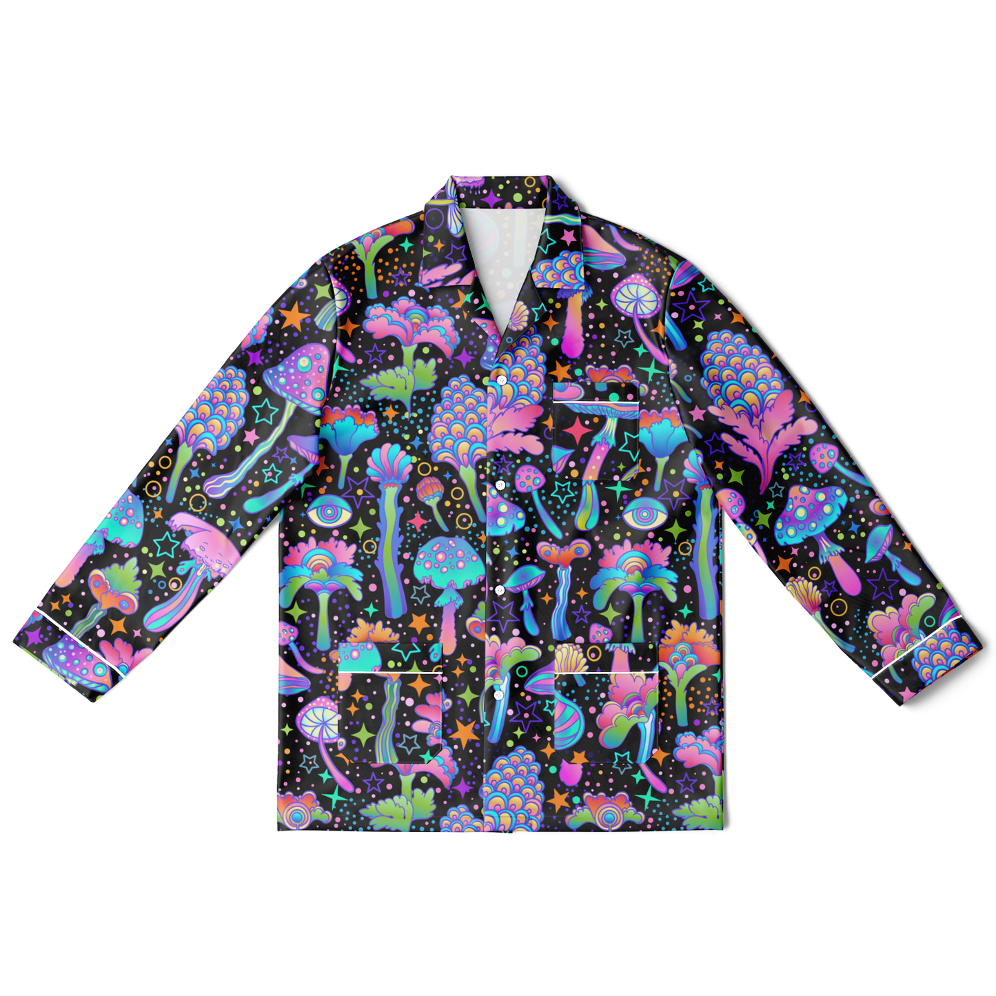 FUNGI FIESTA \\ men's satin pajamas