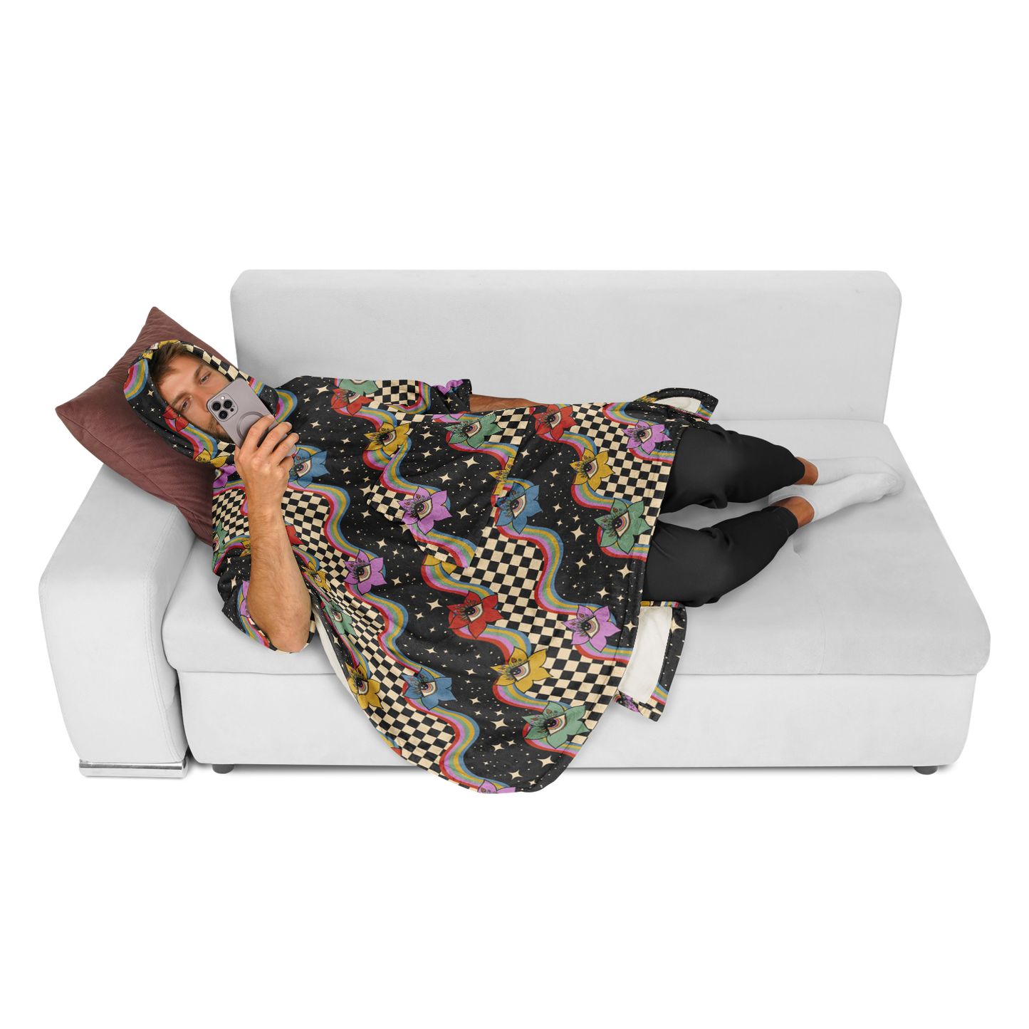 EYE SPY \\ Flannel Blanket Poncho