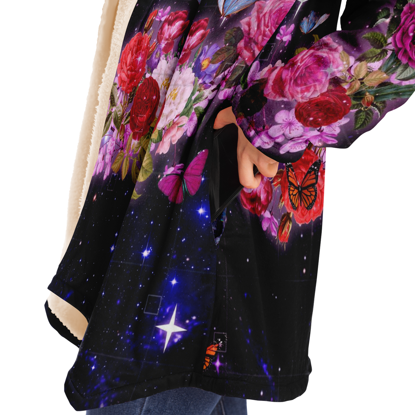 QUANTUM BOTANY \\ premium sherpa-lined rave cloak