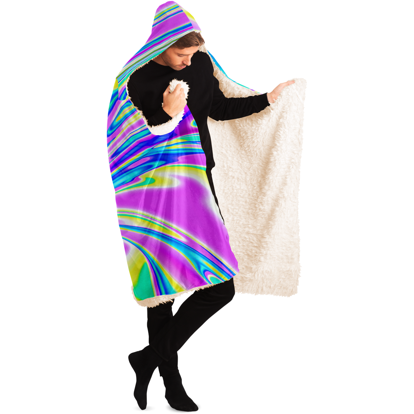 BRAIN BLENDER \\ premium sherpa fleece-lined hooded blanket
