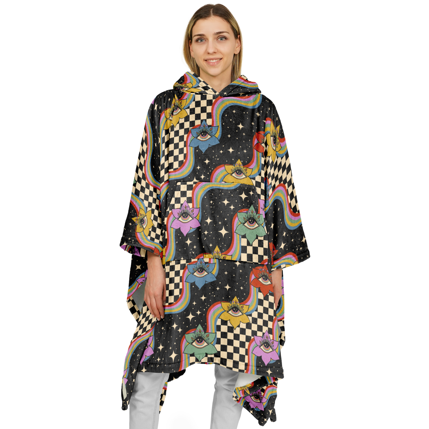 EYE SPY \\ Flannel Blanket Poncho