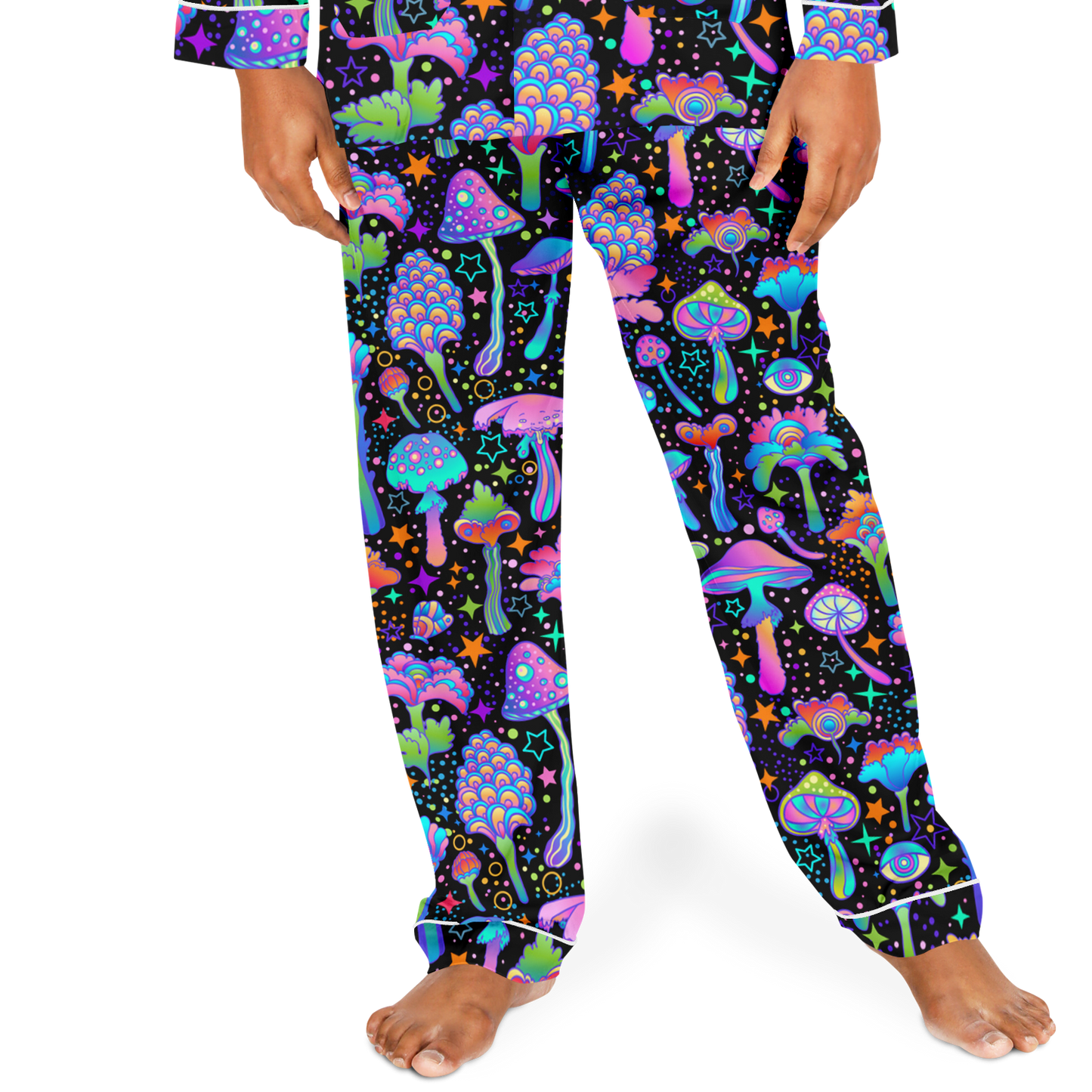 FUNGI FIESTA \\ men's satin pajamas