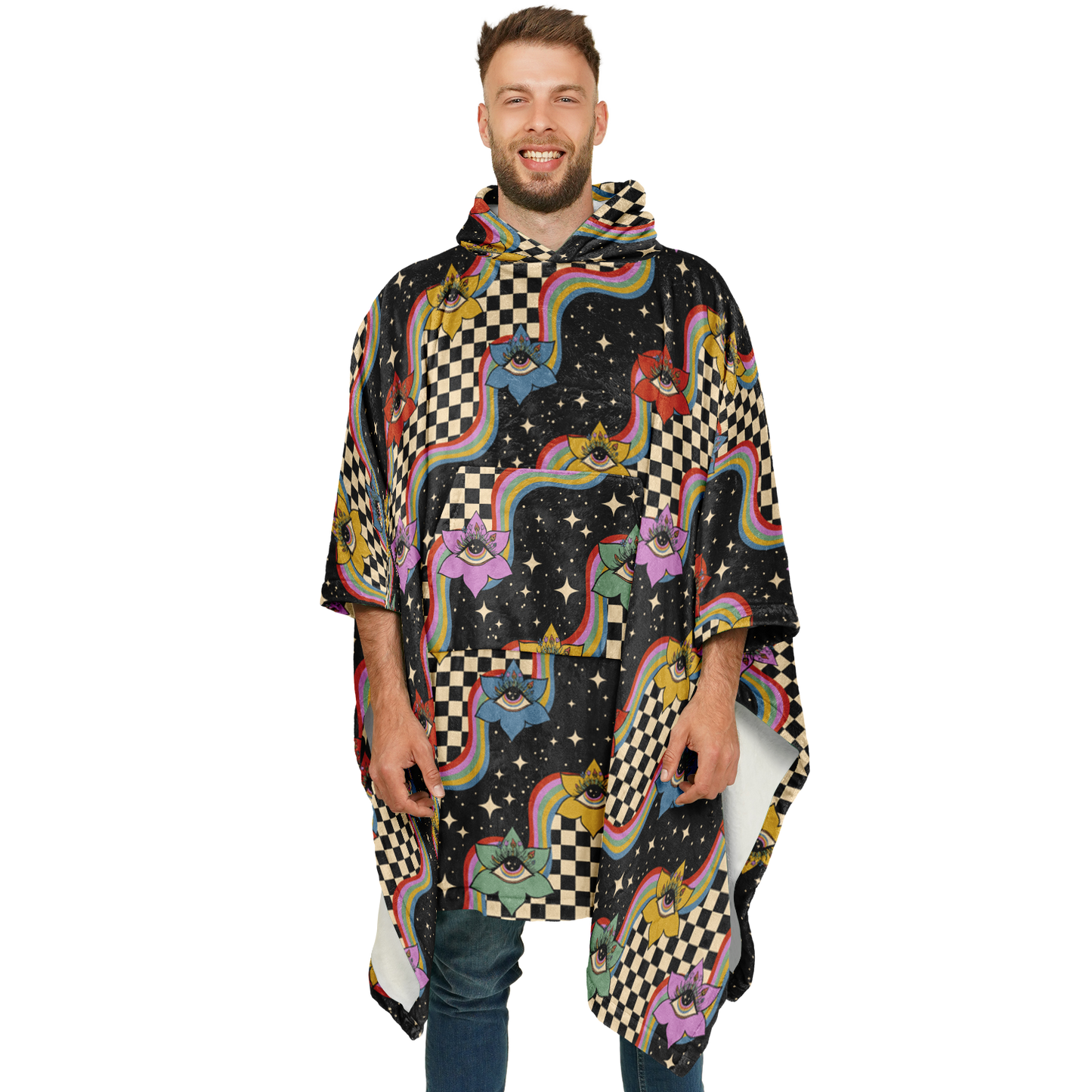 EYE SPY \\ Flannel Blanket Poncho