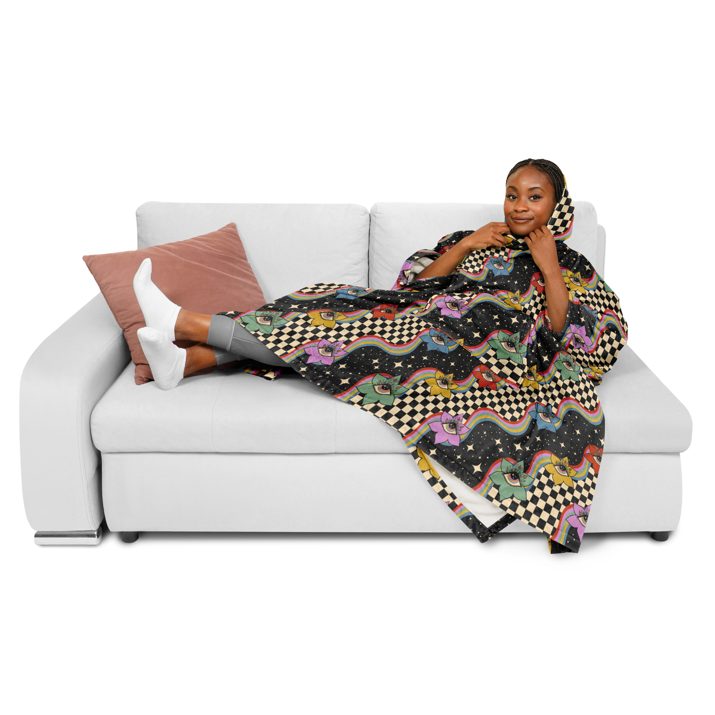 EYE SPY \\ Flannel Blanket Poncho