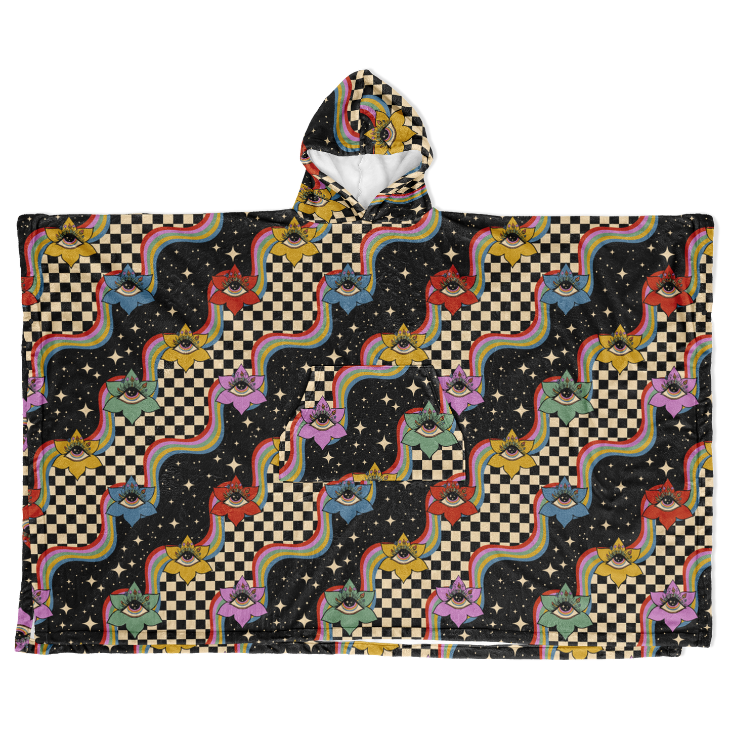 EYE SPY \\ Flannel Blanket Poncho