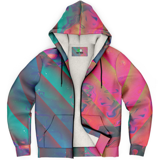 ELECTROPANIC \\ premium sherpa fleece-lined zip hoodie