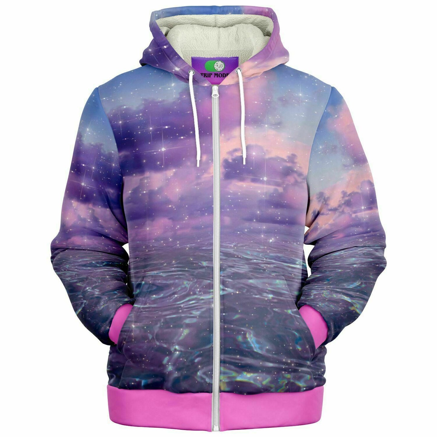 ETHER BEACH \\ sherpa fleece-lined zip hoodie