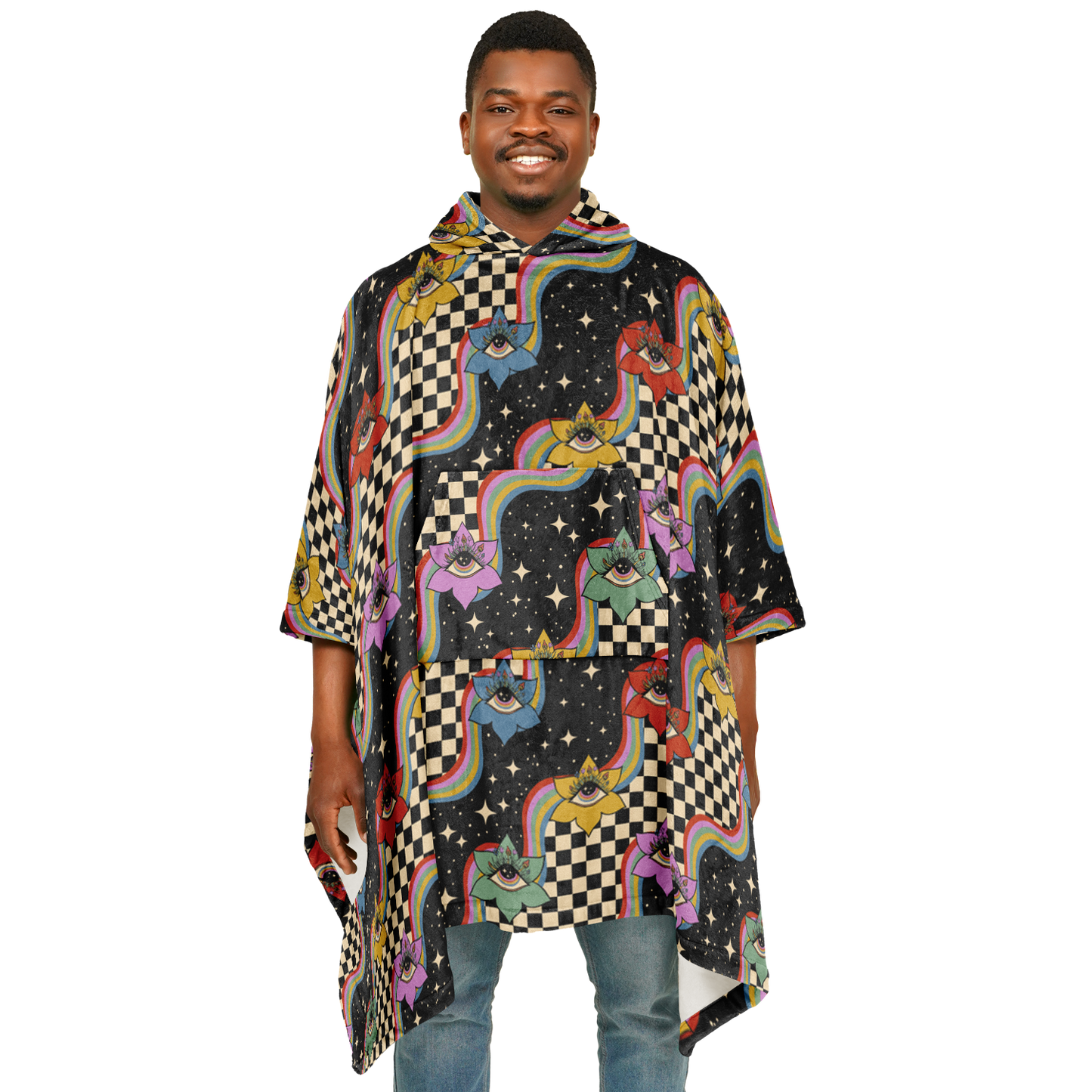 EYE SPY \\ Flannel Blanket Poncho
